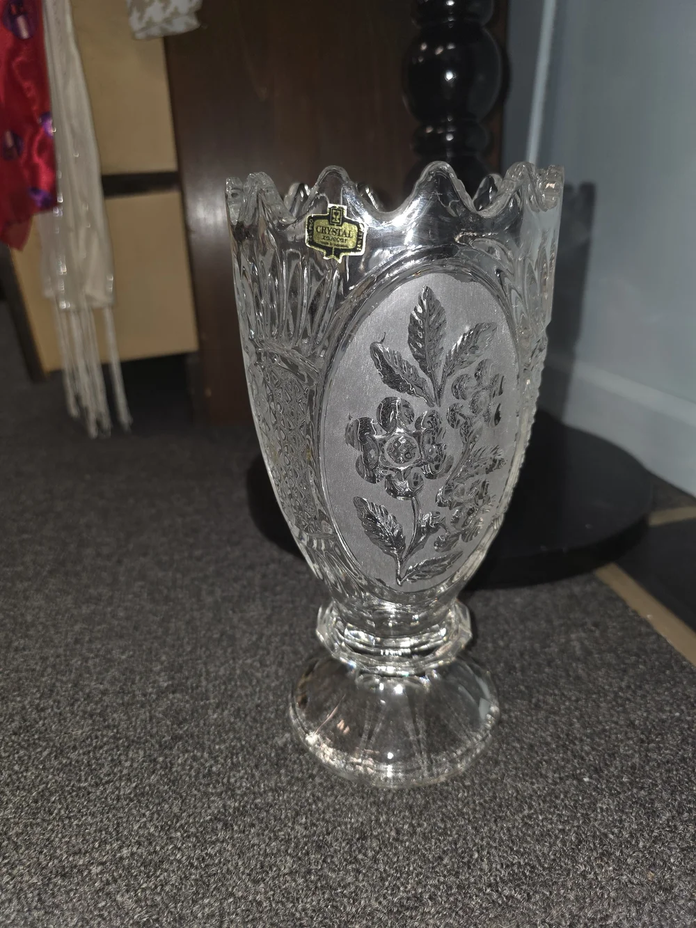 Vintage Zajecar 24% Lead Crystal Vase